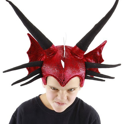 Soft Horned Plush Dragon Hat- worn by child model