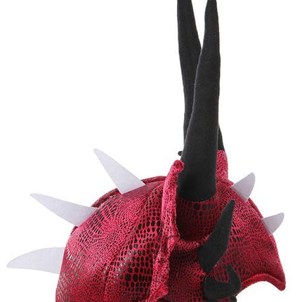 Soft Horned Plush Dragon Hat- side view