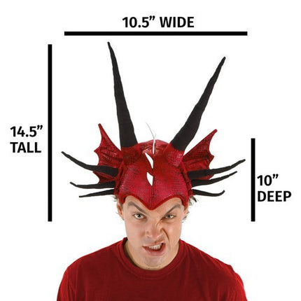 Soft Horned Plush Dragon Hat- measurements