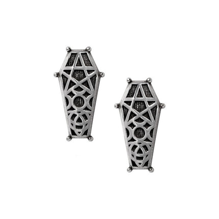 Hex Coffin Stud Earrings