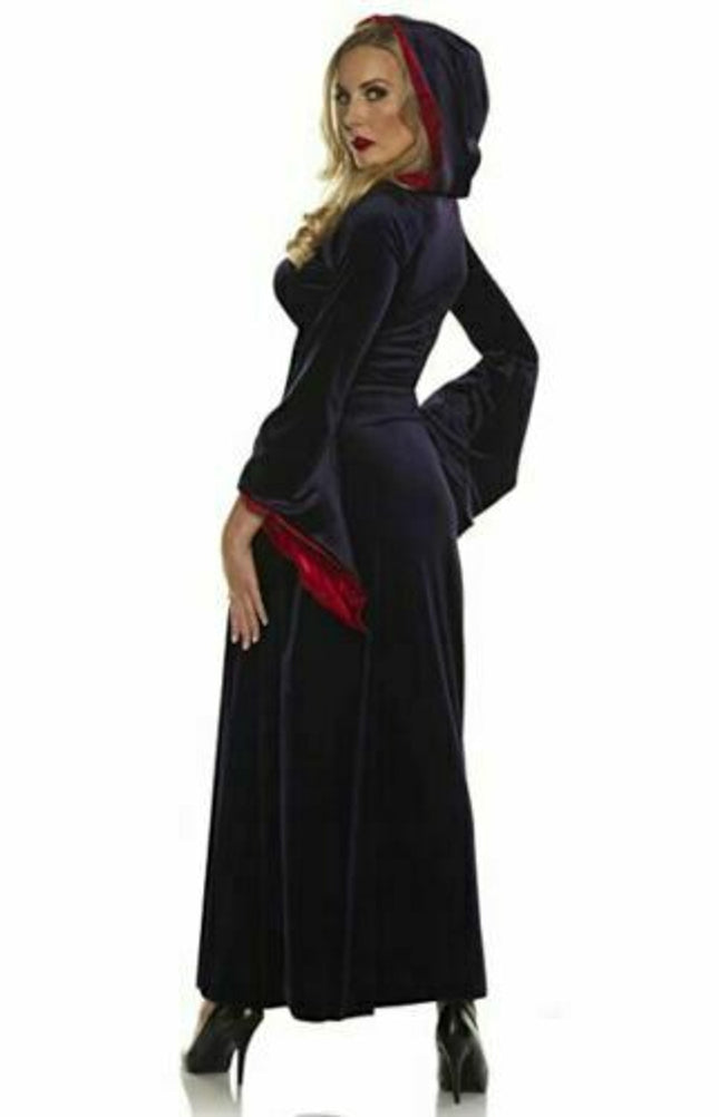 Gothica Hooded Sorceress Costume- back view