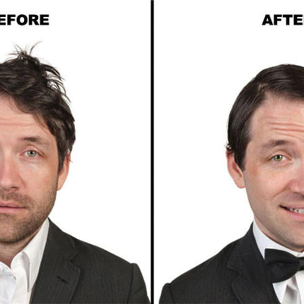 Emergency Bow Tie- before and after comparison photos