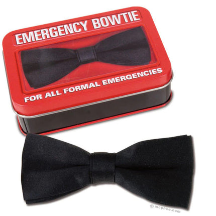 Emergency Bow Tie- with illustrated tin