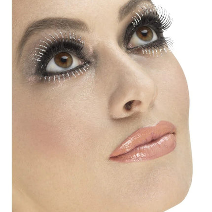 Silver Glitter False Eyelashes