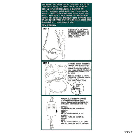 EZ Rotating Christmas Tree Stand- instructions