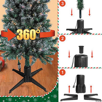 EZ Rotating Christmas Tree Stand- infographic