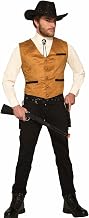 Forum Novelties Men's Cowboy Costume Vest, Brown, One Size