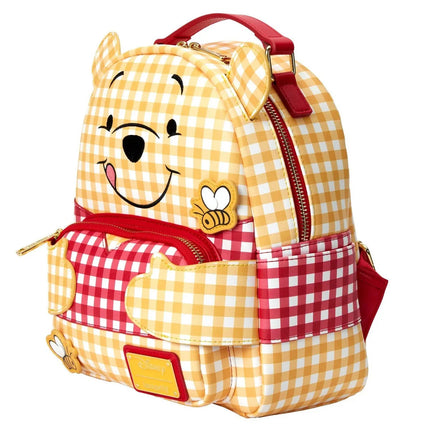 Winnie The Pooh Gingham Mini Backpack- side view