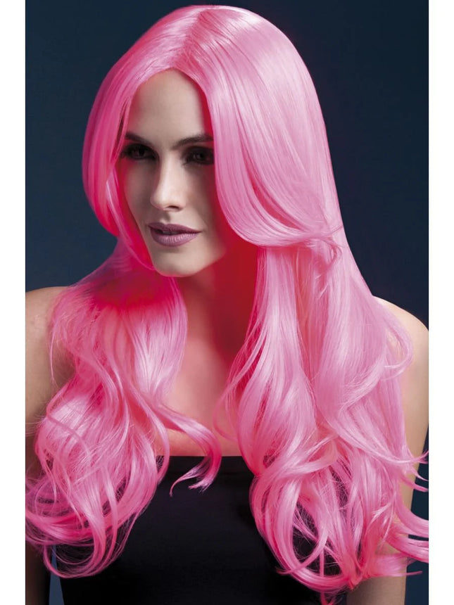 Neon Pink Khloe Wig