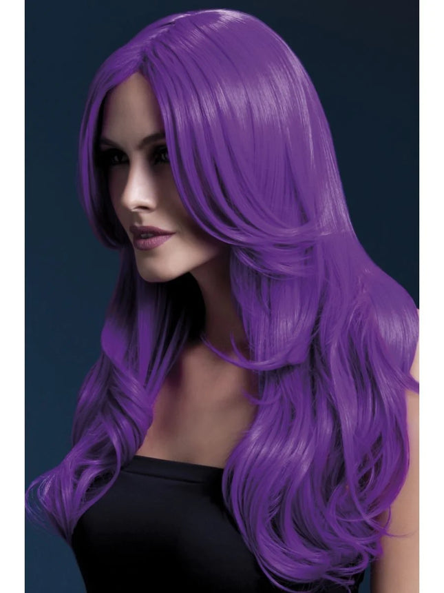 Neon Purple Khloe Wig