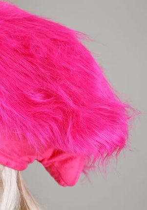 Flamingo Plush Hat- up close flamingo butt