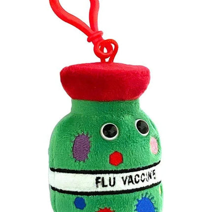 Flu Vaccine Keychain- Angled View