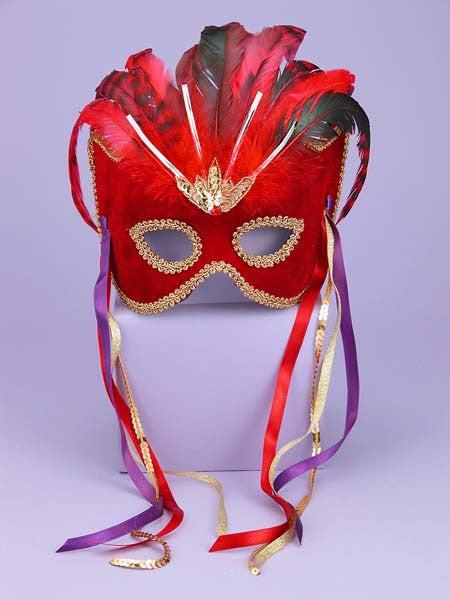 VENETIAN COUPLE MASK RD/BK