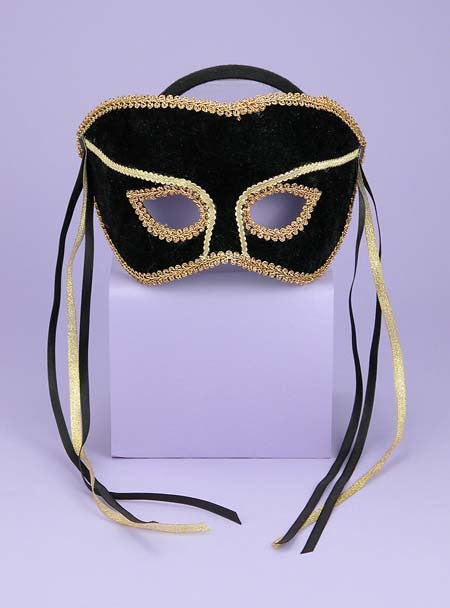 VENETIAN COUPLE MASK SWVL BK/G