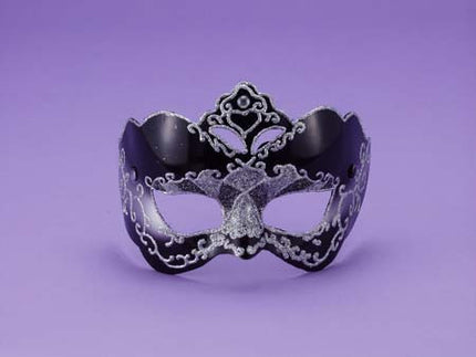 HALF STYLE MASK BK W SILVER
