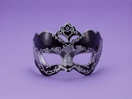 HALF STYLE MASK BK W SILVER