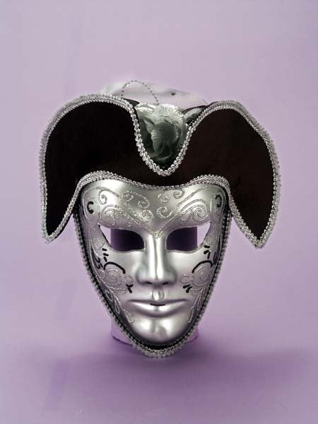 VENETIAN MASK SILVER & BLACK