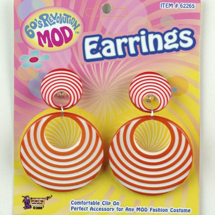 MOD ORANGE SWIRL EARRINGS