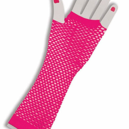 GLOVES FINGERLESS LONG  PINK