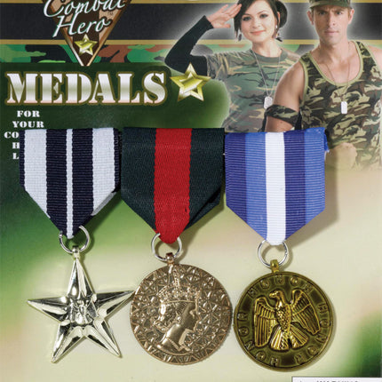 COMBAT HERO MEDALS  3 SET