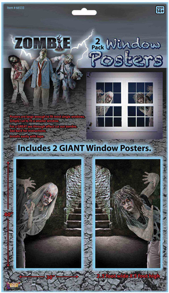 ZOMBIE WINDOW CLINGS