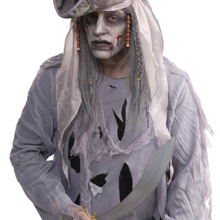 Zombie Pirate Wig with hat