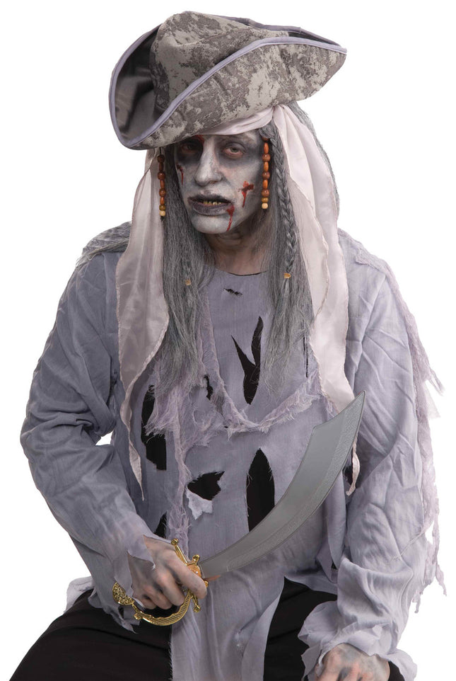 Zombie Pirate Wig with hat