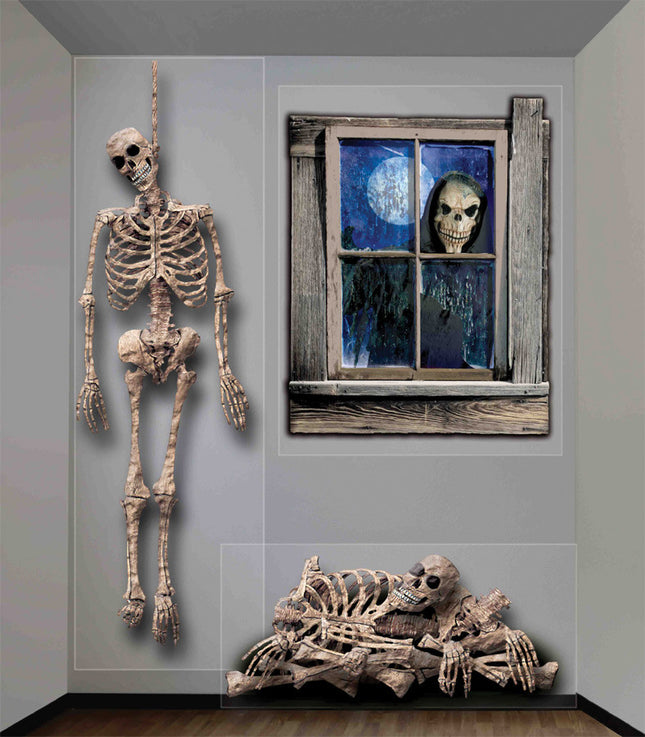 GHASTLY WALL DECOR 4ft X 5.3ft
