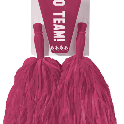 BURGUNDY POM POM SET