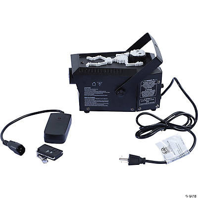 400 watt coffin shaped fog machine with skeleton top side view