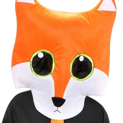 Huge Fox MASKot Head- worn by male model close up
