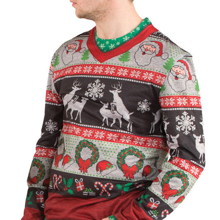 Frisky Deer Ugly Christmas Sweater T-Shirt