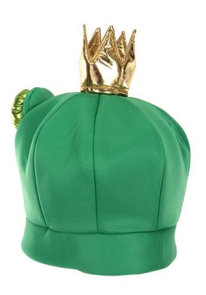 Frog Prince Reversible Plush Hat- frog side back view