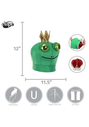 Frog Prince Reversible Plush Hat- measurements