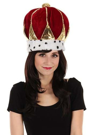 Frog Prince Reversible Plush Hat- worn by model, crown side
