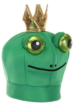 Frog Prince Reversible Plush Hat- frog side front view