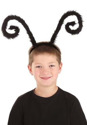 Fuzzy Antennae Headband- worn by boy model