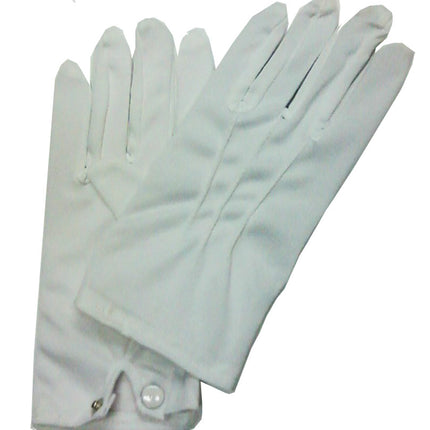 Deluxe Theatrical Gloves w/ Snap- white