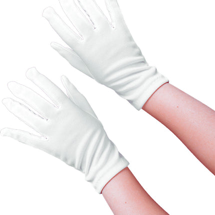 Kids' White Theatrical Gloves