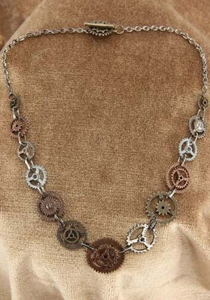 Single Chain Gears Necklace