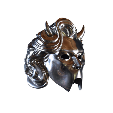 Right-side view of Ghost Chrome Ghoulette Nameless Ghoul Mask
