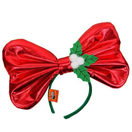 Giant Christmas Bow Headband- front view