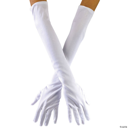 Kids White Opera Gloves