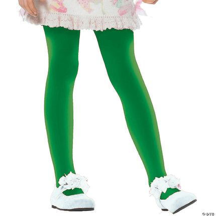 High quality child's opaque green tights from Leg Avenue