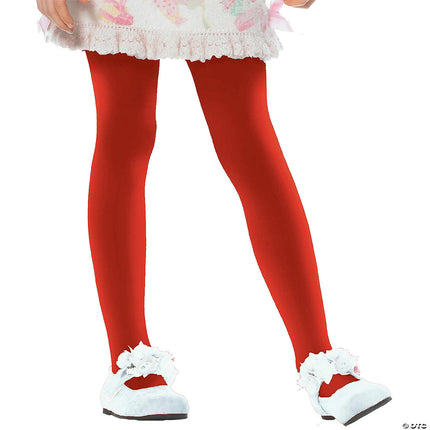 Girl's red tights