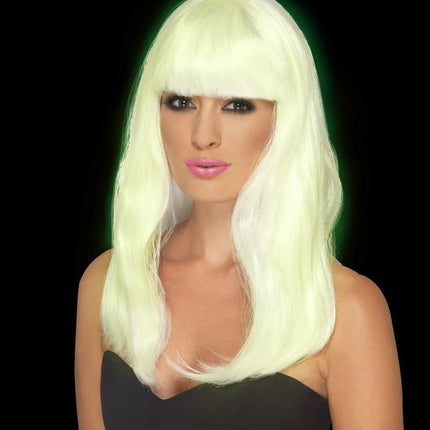 Glow In The Dark Glam Party Wig