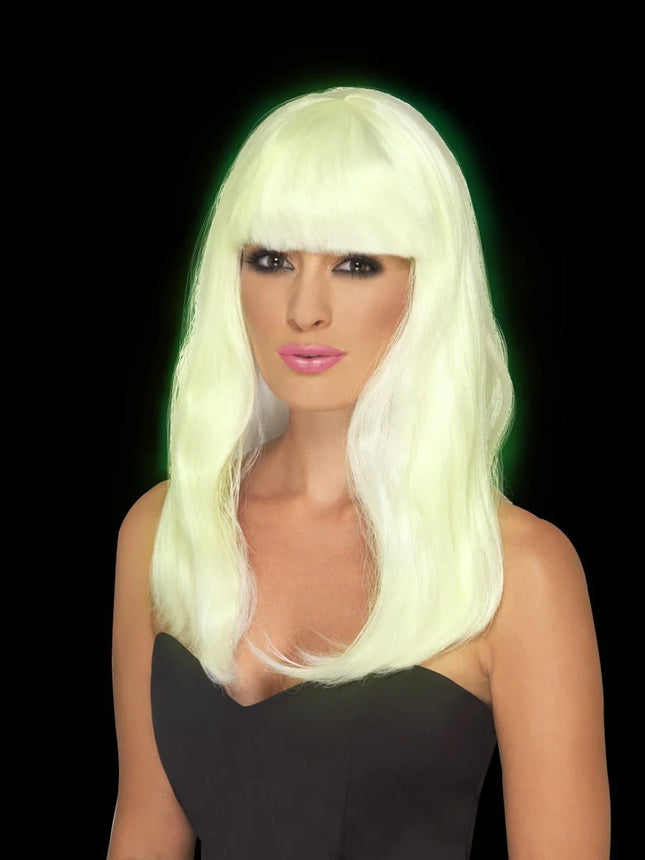 Glow In The Dark Glam Party Wig