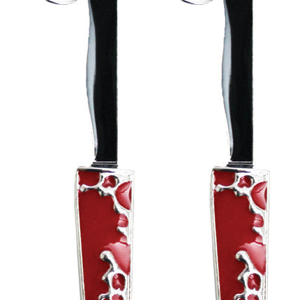 METAL BLOODY KNIFE EARRINGS