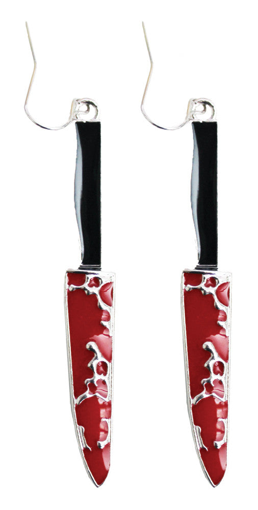 METAL BLOODY KNIFE EARRINGS