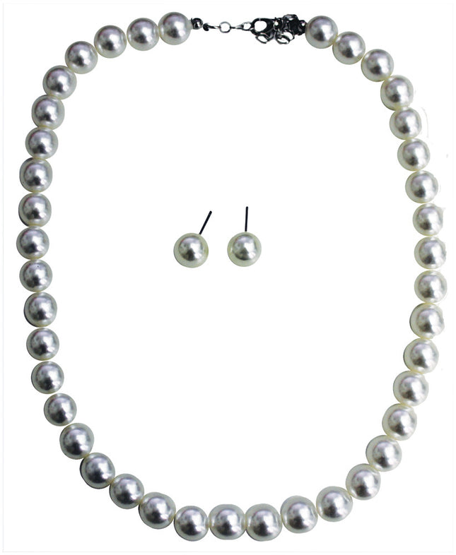 50S PEARL EARRING & NECKLACE S